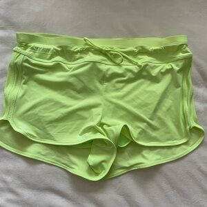 Neon Yellow/Green ATHLETA Lined Athletic Shorts